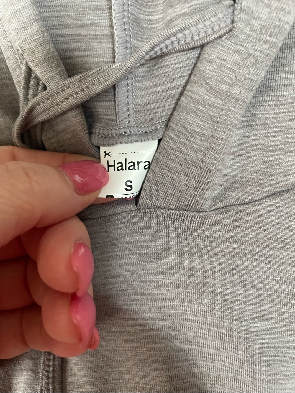 HALARA Sleeveless Hooded Tank in Heather Grey NWOT - Picture 2 of 2